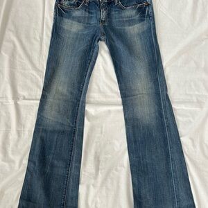 Big Star Flare Sweet Low Boot Jeans in Classic Blue